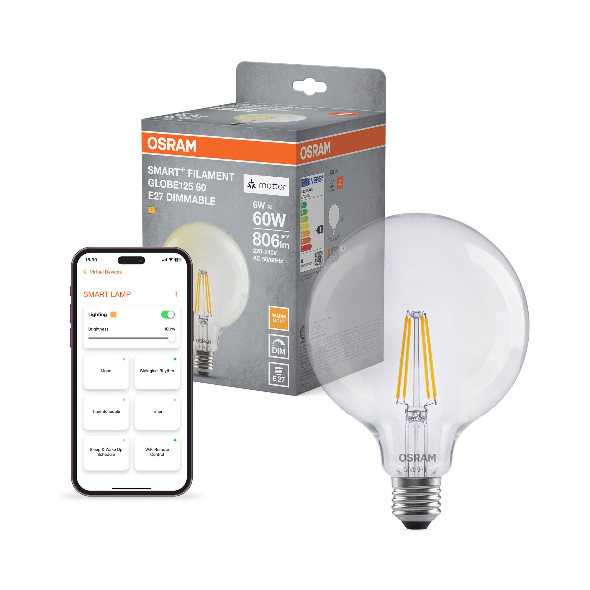 SMART+ Matter Globe · filament E27 · référence 4099854529900