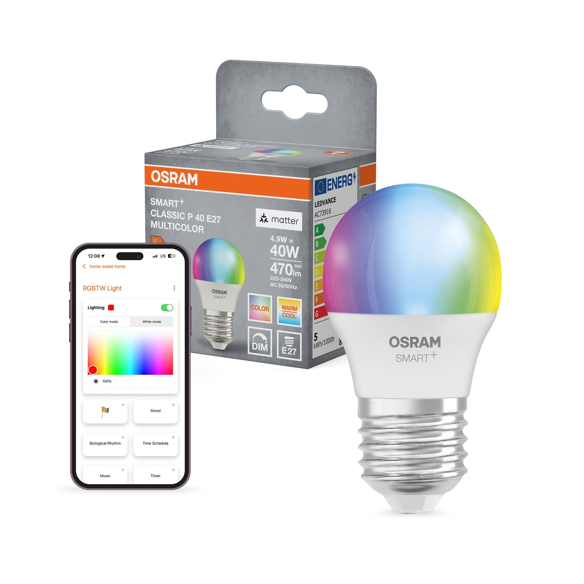 SMART+ Matter E27 · blanc et couleurs · référence 4099854530128
