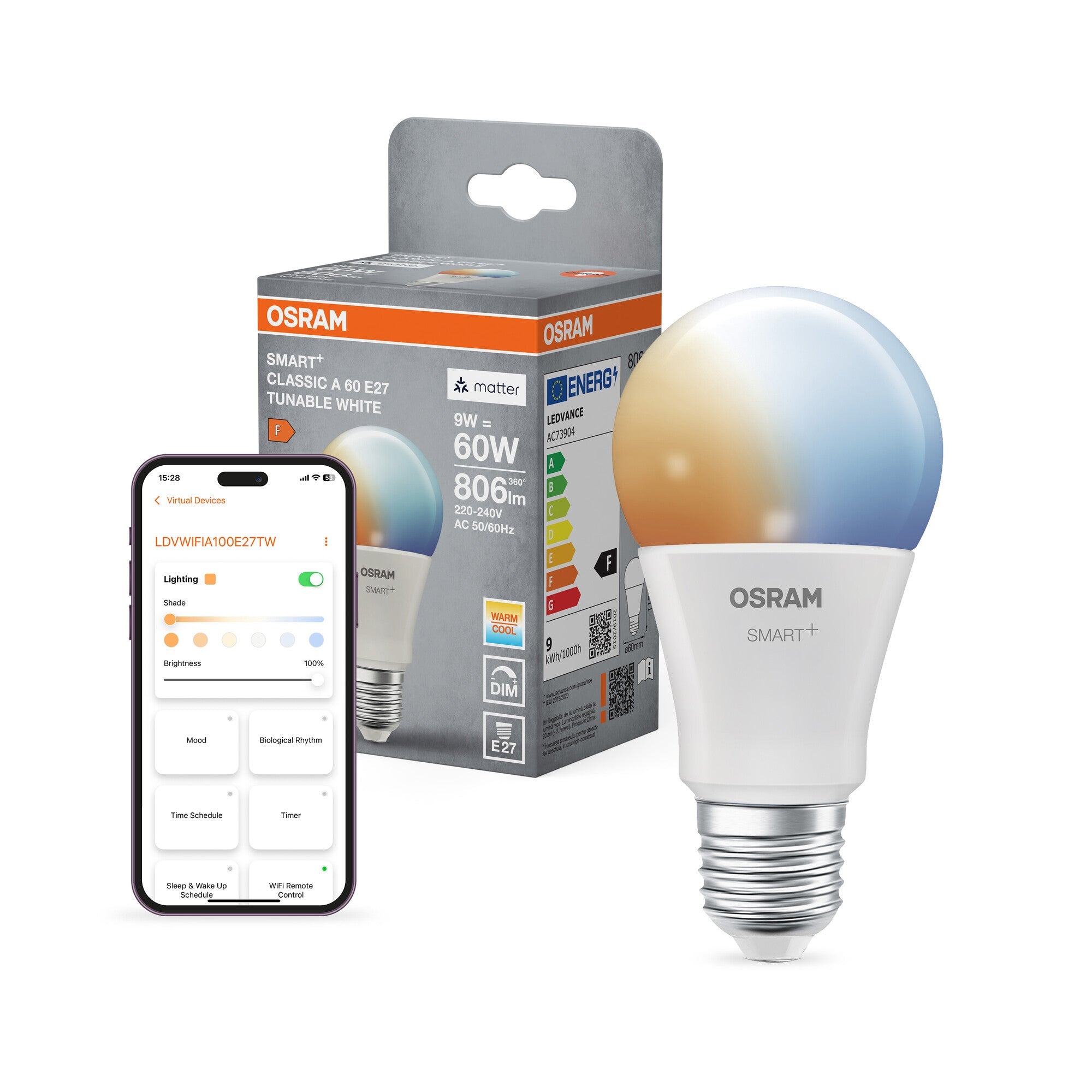 SMART+ Matter E27 · blanc réglable · référence 4099854528798